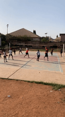 Youth play volleyball, basketball on outdoor courts in Nigeria
