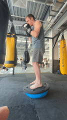 Boxing gym training session documented in Perm, Russia