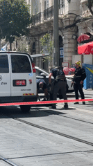 Police operations block Jerusalem street near Municipality Complex