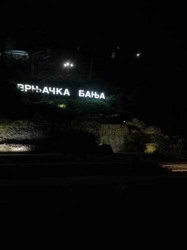 Nighttime illumination captured across Vrnjačka Banja tourist sites