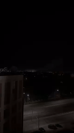 Nighttime lights observed over Kyiv skyline, April 15