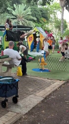 Organized kids' event at a Netanya playground, June 2026