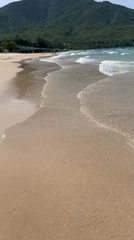 Sunny morning at a quiet beach in Cam Lam, Vietnam