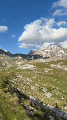 Mountain landscape documented near Boričje, Montenegro