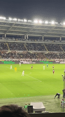 Packed Turin stadium hosts nighttime soccer match