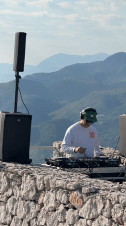 DJ performs outdoor mountain set in Čelobrdo, Montenegro