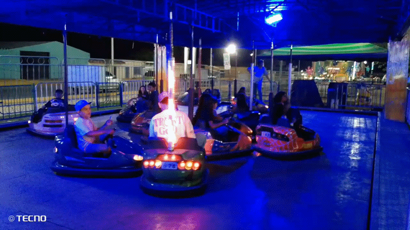 Nighttime carnival activities captured in Tinaquillo, Venezuela