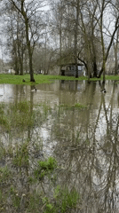 Flooding submerges soccer field in Kiten, Bulgaria