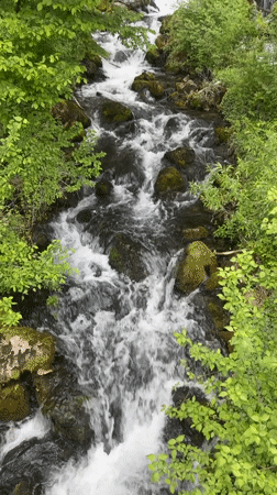 Stream flows over rocky terrain in Milanovo, Bulgaria