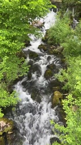 Stream flows over rocky terrain in Milanovo, Bulgaria