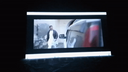 Assorted video content playing on screens in Azume, Nigeria