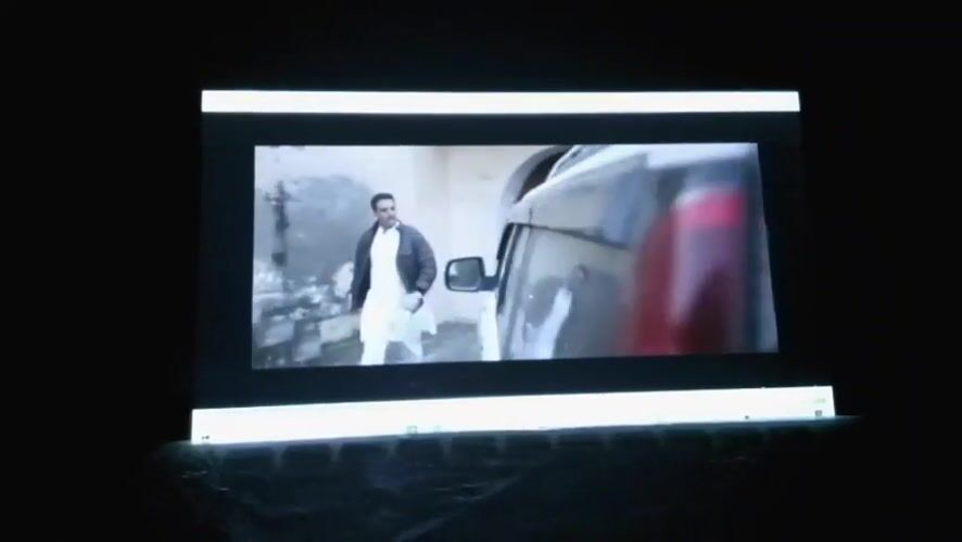 Assorted video content playing on screens in Azume, Nigeria
