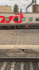 Train passenger documents rail journey through Krasnodar countryside