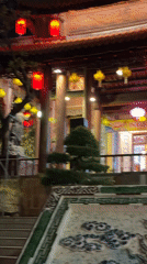 Illuminated Buddha statue observed at Nha Trang temple complex