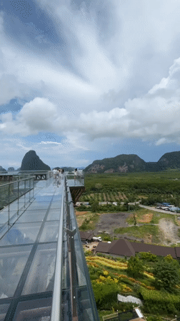 Samet Nangshe Viewpoint and its glass walkway over Phang Nga Bay