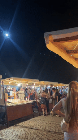 Belgrade night market: crafts, food, and string lights