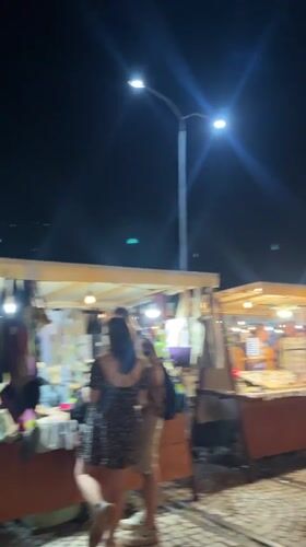 Belgrade night market: crafts, food, and string lights