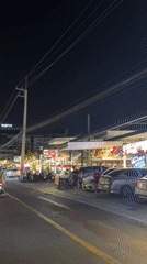 Busy night street scene captured in Pattaya City
