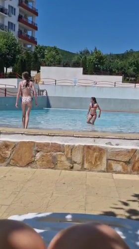Summer pool day at a Sveti Vlas resort, Bulgaria