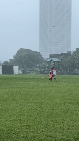 Rainy morning at Colombo Cricket Club grounds