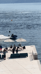 Jet skiers enjoy afternoon recreation on Rijeka waters