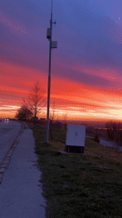 Time-lapse sunset captured over Ruse, Bulgaria on April 7