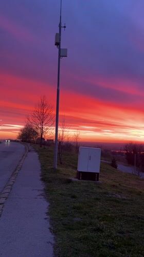 Time-lapse sunset captured over Ruse, Bulgaria on April 7