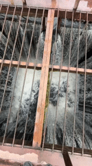 Concrete dam waterfall documented in rural Russia
