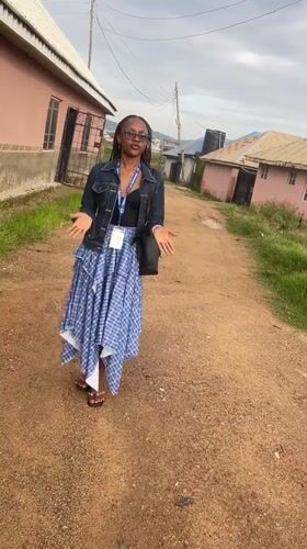 University of Jos student out on a cloudy morning in Rafin Par