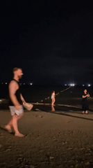A lively night out along Da Nang's beachfront promenade