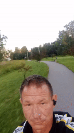 Late-night stroll along a park path in Tapa, Estonia