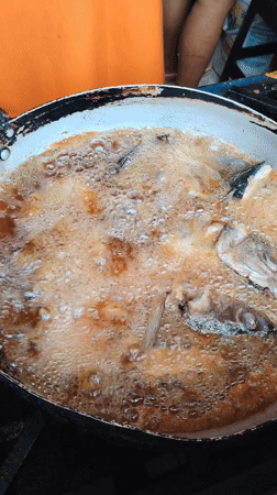 Fish frying captured on video in Trujillo, Peru