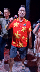 Evening karaoke session in Baan Bang Rak, Thailand