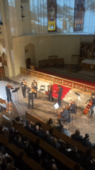 String Ensemble Performs Valentine's Day Concert in Moscow Cathedral