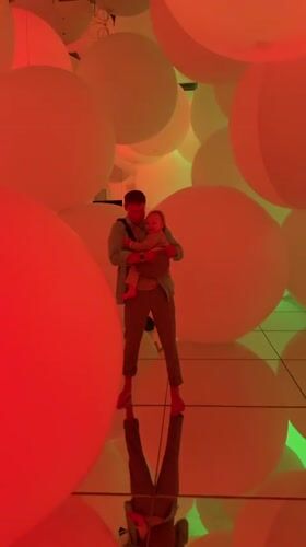 Families visit immersive digital art museum in Koto, Japan