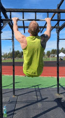 Morning fitness activities observed at Polarnie Zori outdoor sports complex
