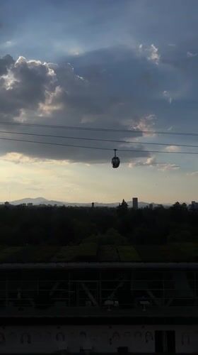 Mexico City skyline captured in dramatic late afternoon light