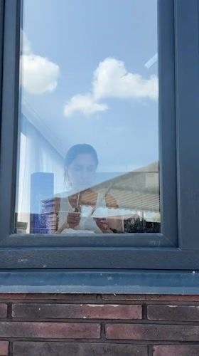 Building window view documented in Khoroshovskiy, Russia