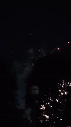 Evening fireworks display lights up Hrodna, Belarus sky