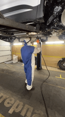 Automotive maintenance and parking activities observed in Izhevsk