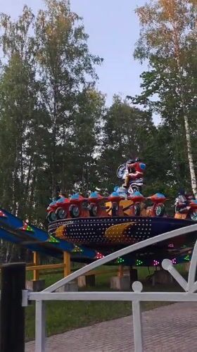 Amusement park activities documented in Noginsk, Russia