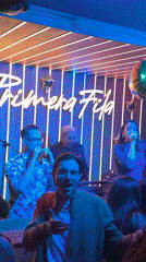 Late-night karaoke and live music documented at Mexican venue