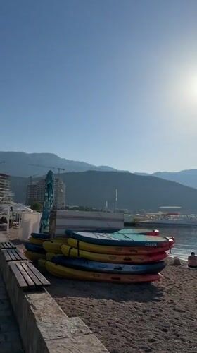 Summer morning drifting through Budva's marina and old town