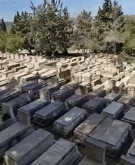 Cemetery maintenance observed at Mount of Olives in Jerusalem