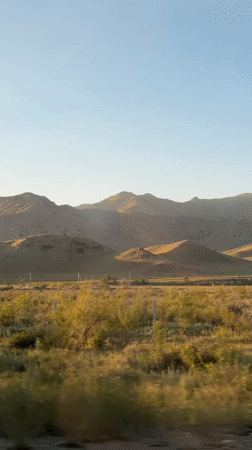 Rural landscape filmed in Kyrgyzstan countryside