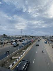 Daily street life documented across Lekki, Nigeria during evening hours