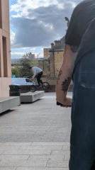 Person observed in London street scene during afternoon