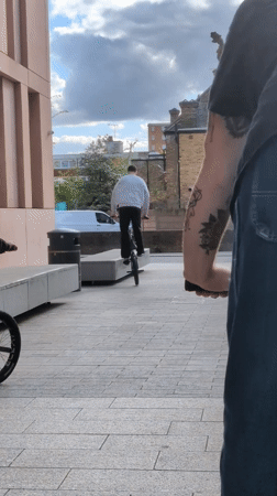 Person observed in London street scene during afternoon