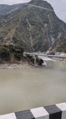 Morning views captured of Beas River valley and bridge