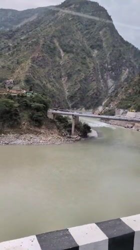 Morning views captured of Beas River valley and bridge